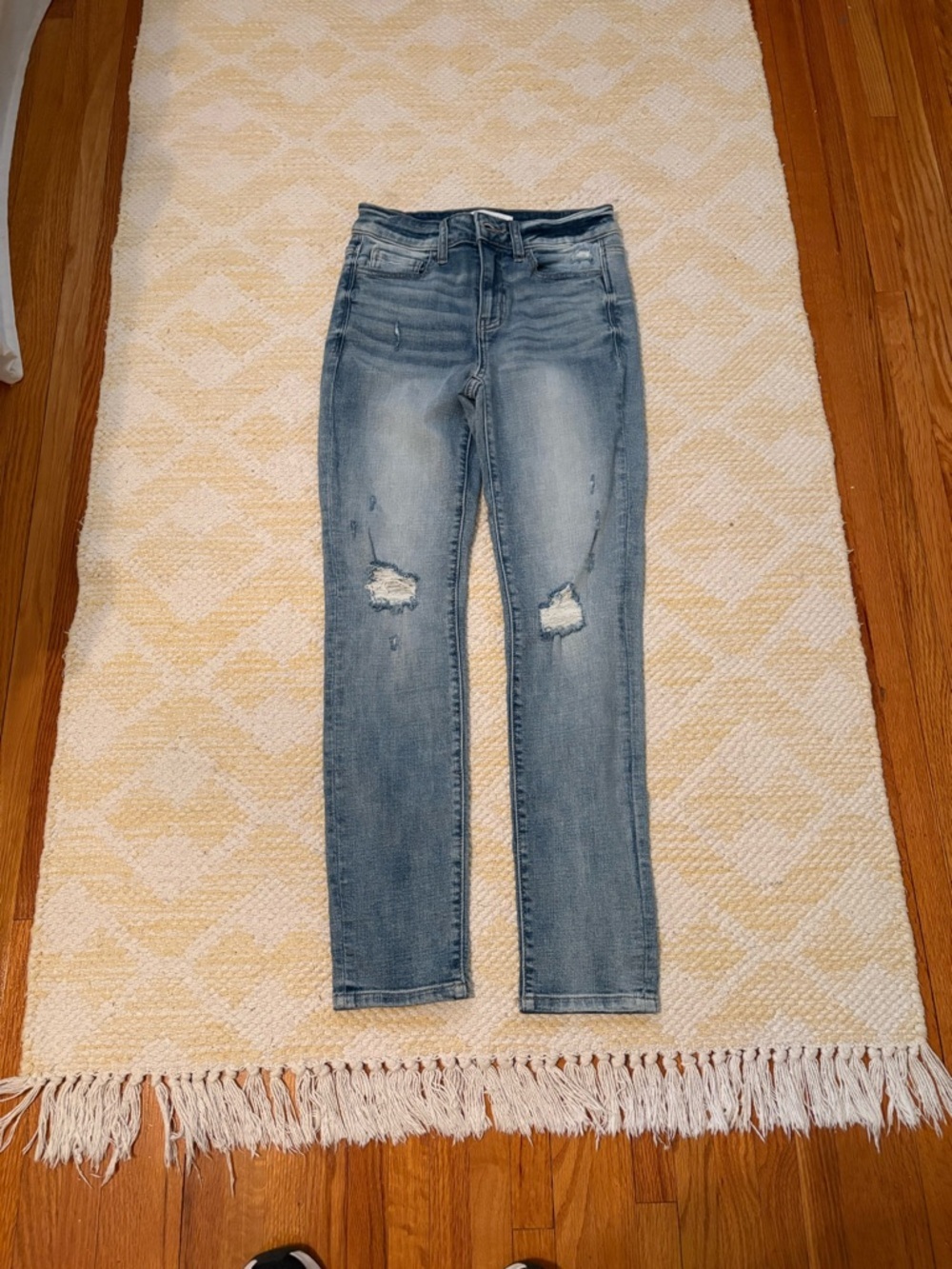 Zenana Outfitters Light Blue Skinny Distressed Jeans